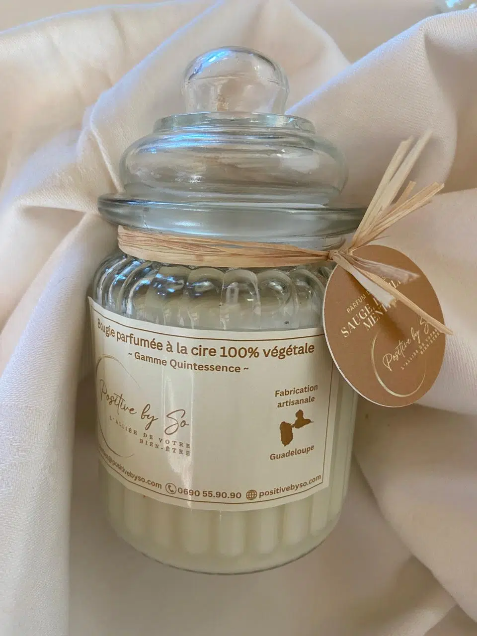 Bougie SBM contenant bonbonnière